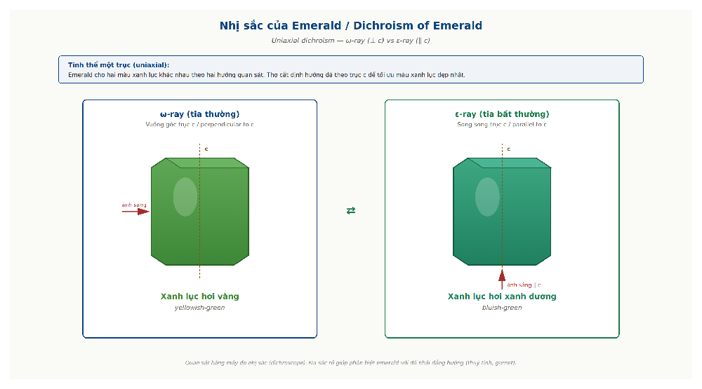 Emerald dichroism diagram