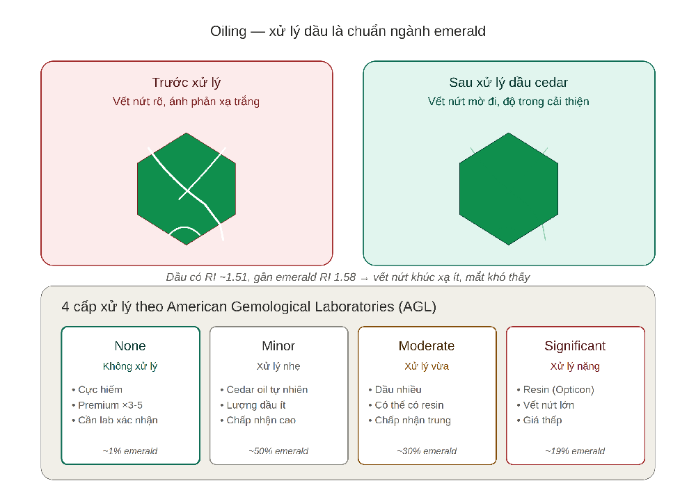 Oiling treatment — xử lý dầu cedar trong emerald