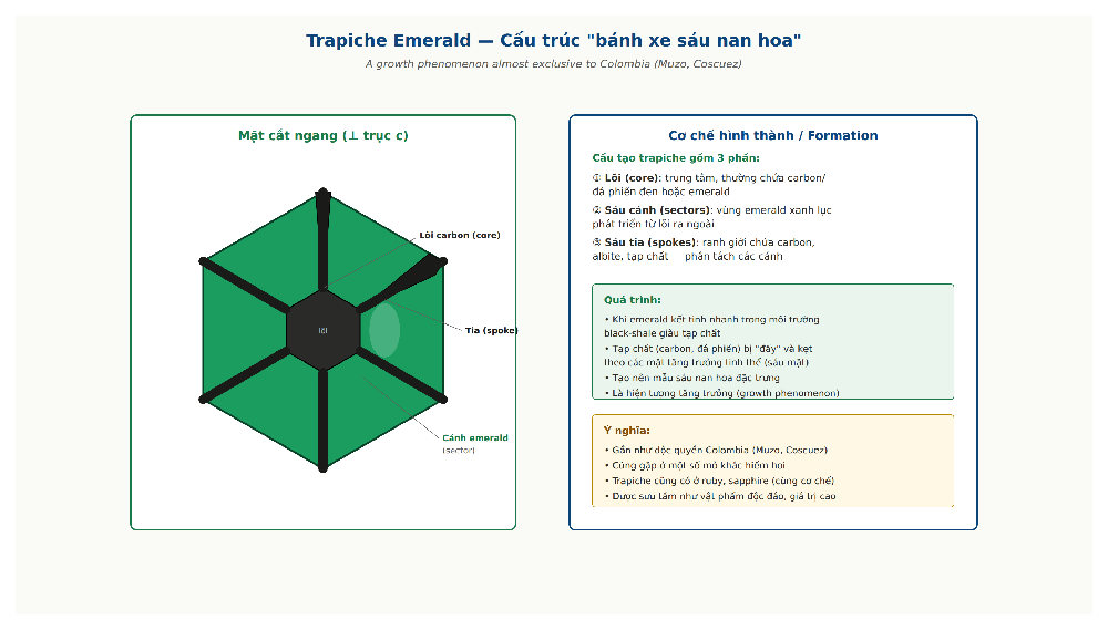 Trapiche emerald structure Colombia