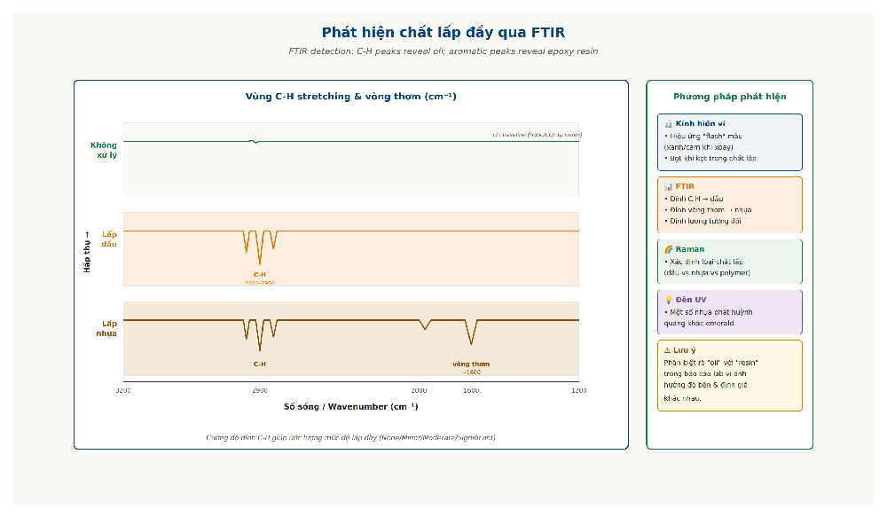 FTIR detection of emerald fillers
