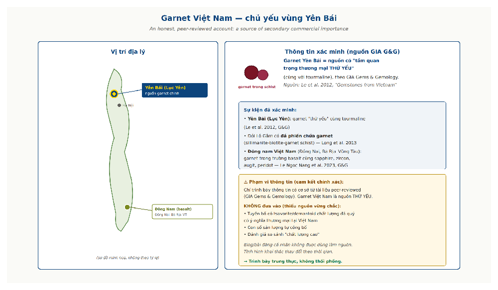 Vietnam garnet Yen Bai Luc Yen schist secondary source