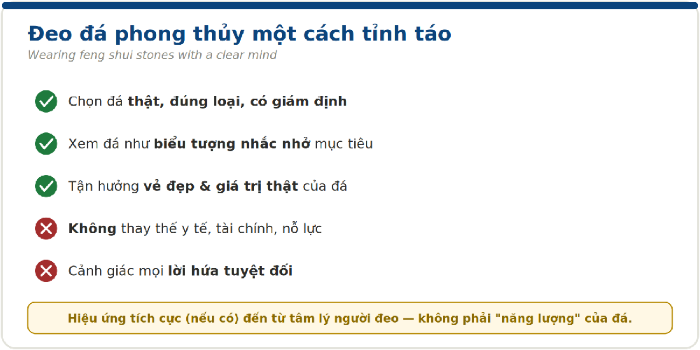 Đeo đá phong thủy một cách tỉnh táo