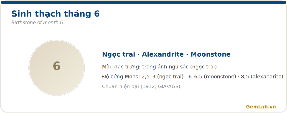 Sinh thạch tháng 6: Ngọc trai