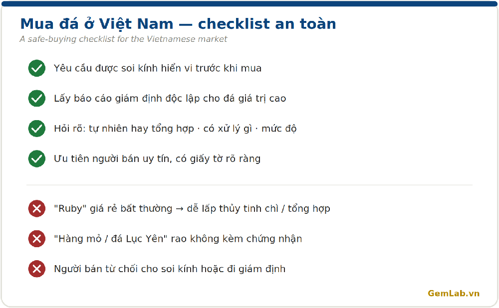 Checklist mua đá quý an toàn tại Việt Nam