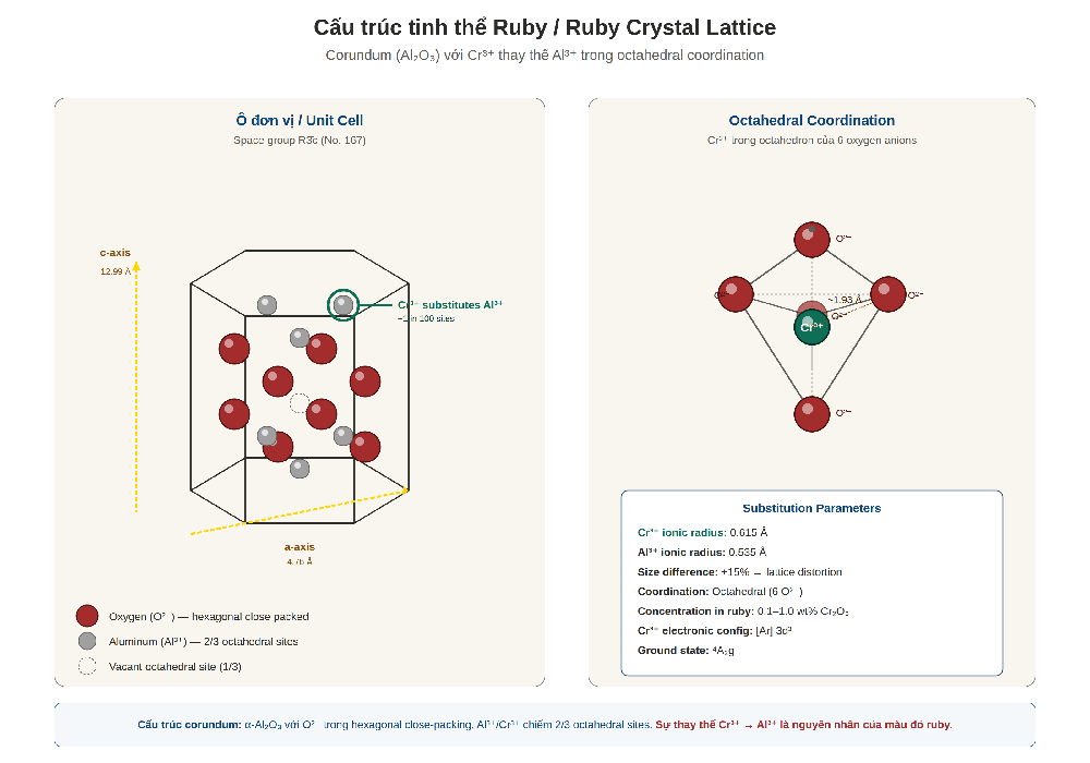 Ruby crystal lattice structure