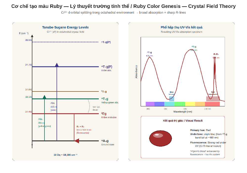 Color genesis crystal field diagram