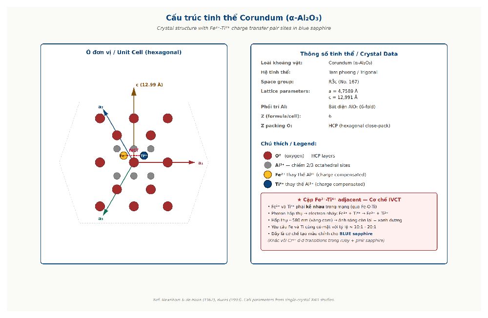 Corundum crystal structure with Fe-Ti sites