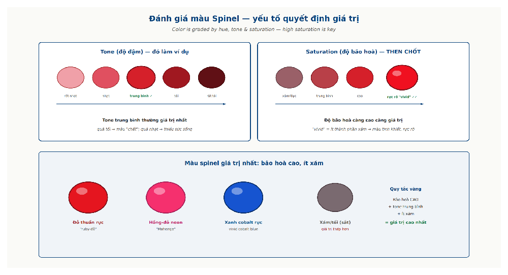 Spinel color grading hue tone saturation